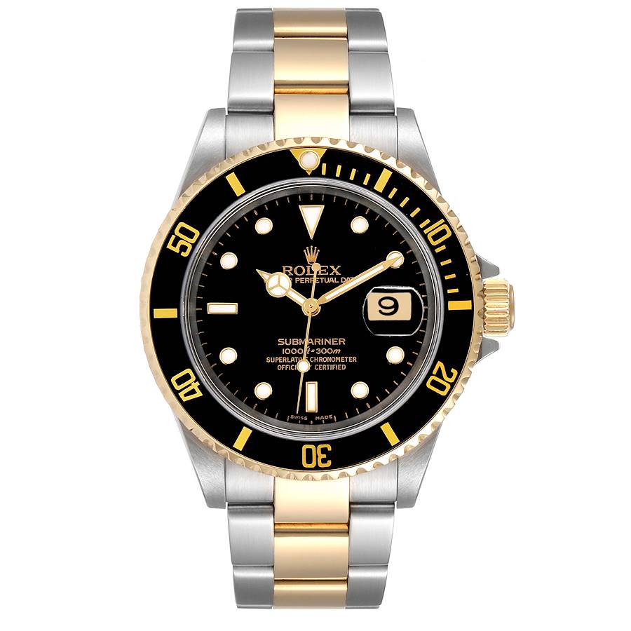 rolex submariner 16613 black and gold