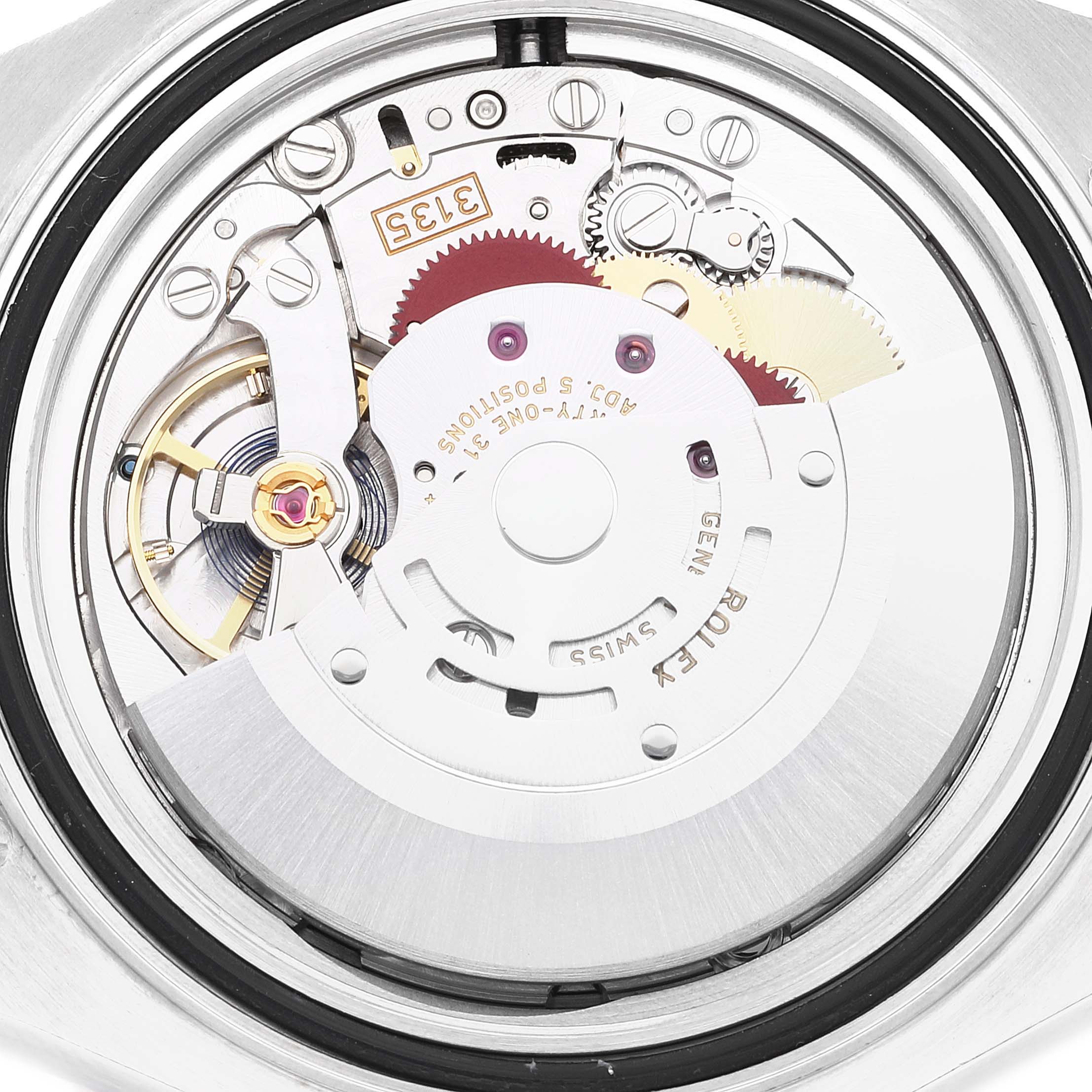 The image shows a close-up view of the inner mechanical movement parts of a Rolex Yacht-Master 116621 Men's Steel and Gold (two tone) Brown Dial 116621 Men's Steel and Gold (two tone) Brown Dial watch.