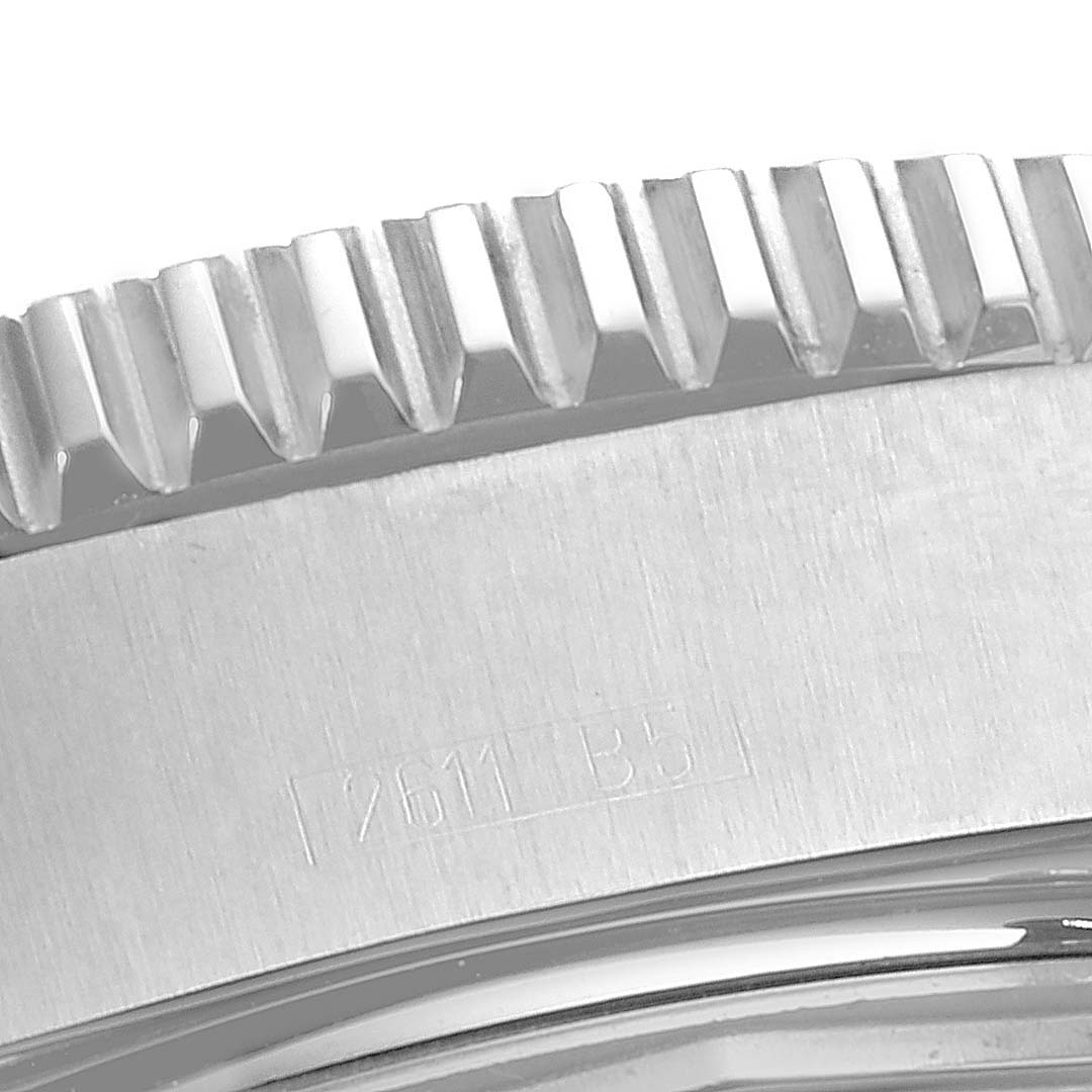 The image shows a close-up view of the bezel and case edge of a Breitling Superocean A17391 Men's Stainless Steel Black Dial A17391 Men's Stainless Steel Black Dial watch.