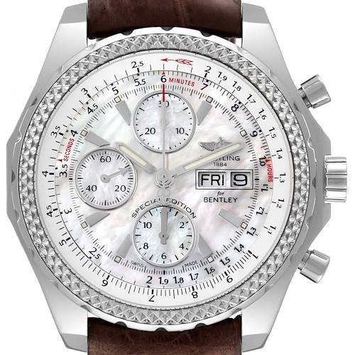 Photo of Breitling Bentley Motors GT Mother of Pearl Dial Mens Watch A13362 Box Card
