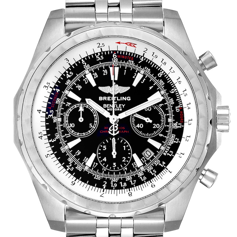 Breitling Bentley Motors T Black Dial Chronograph Watch A25363 Box SwissWatchExpo