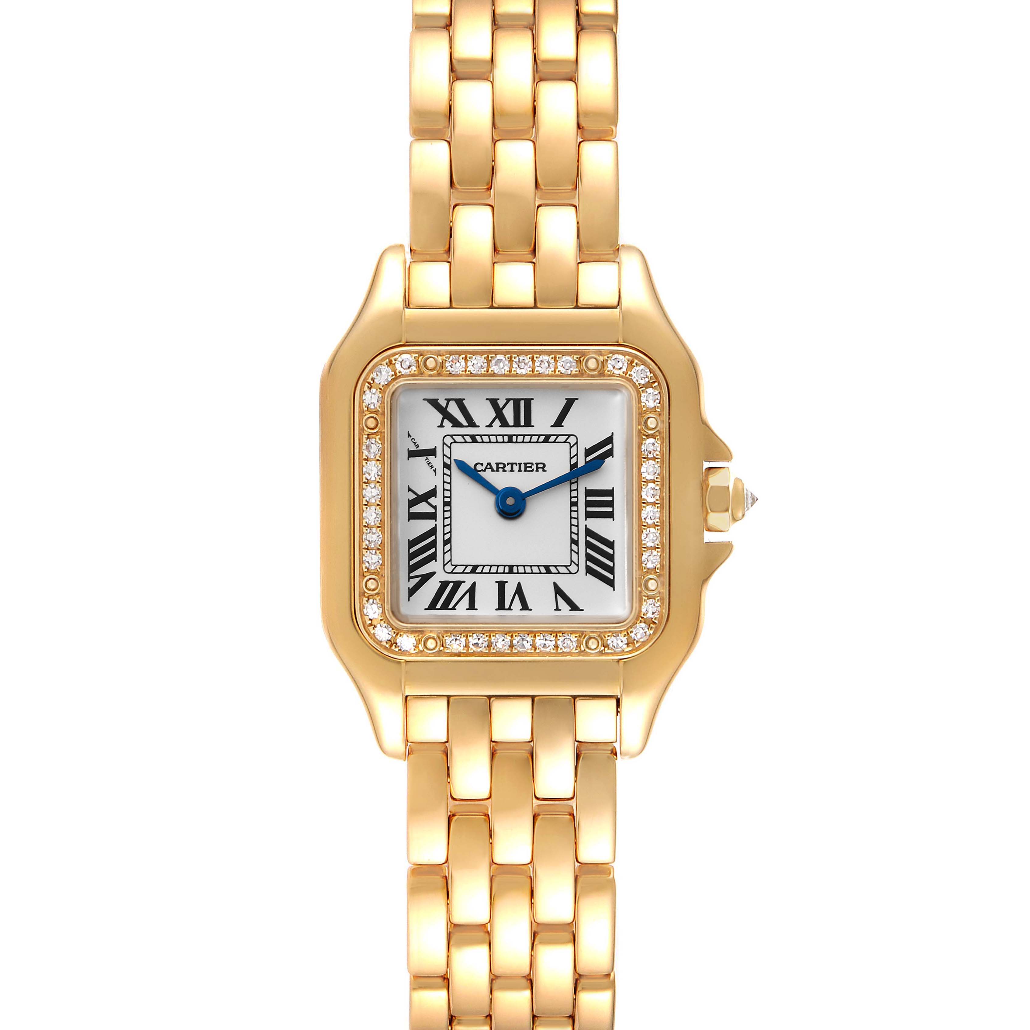 Cartier Panthere Small Yellow Gold Diamond Ladies Watch WJPN0015 Box ...