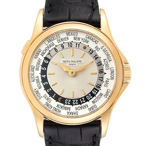Photo of Patek Philippe World Time Complications Yellow Gold Watch 5110 Box Papers