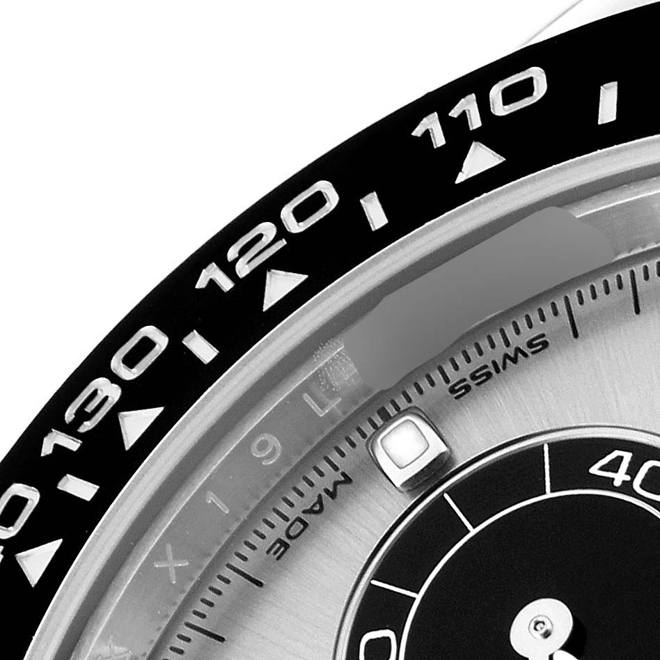 The image shows a close-up of the Rolex Yacht-Master watch bezel and part of the dial, highlighting the 110 and 120 increments.