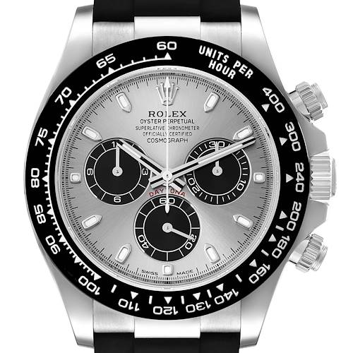 Photo of Rolex Cosmograph Daytona White Gold Grey Dial Mens Watch 116519 Box Card