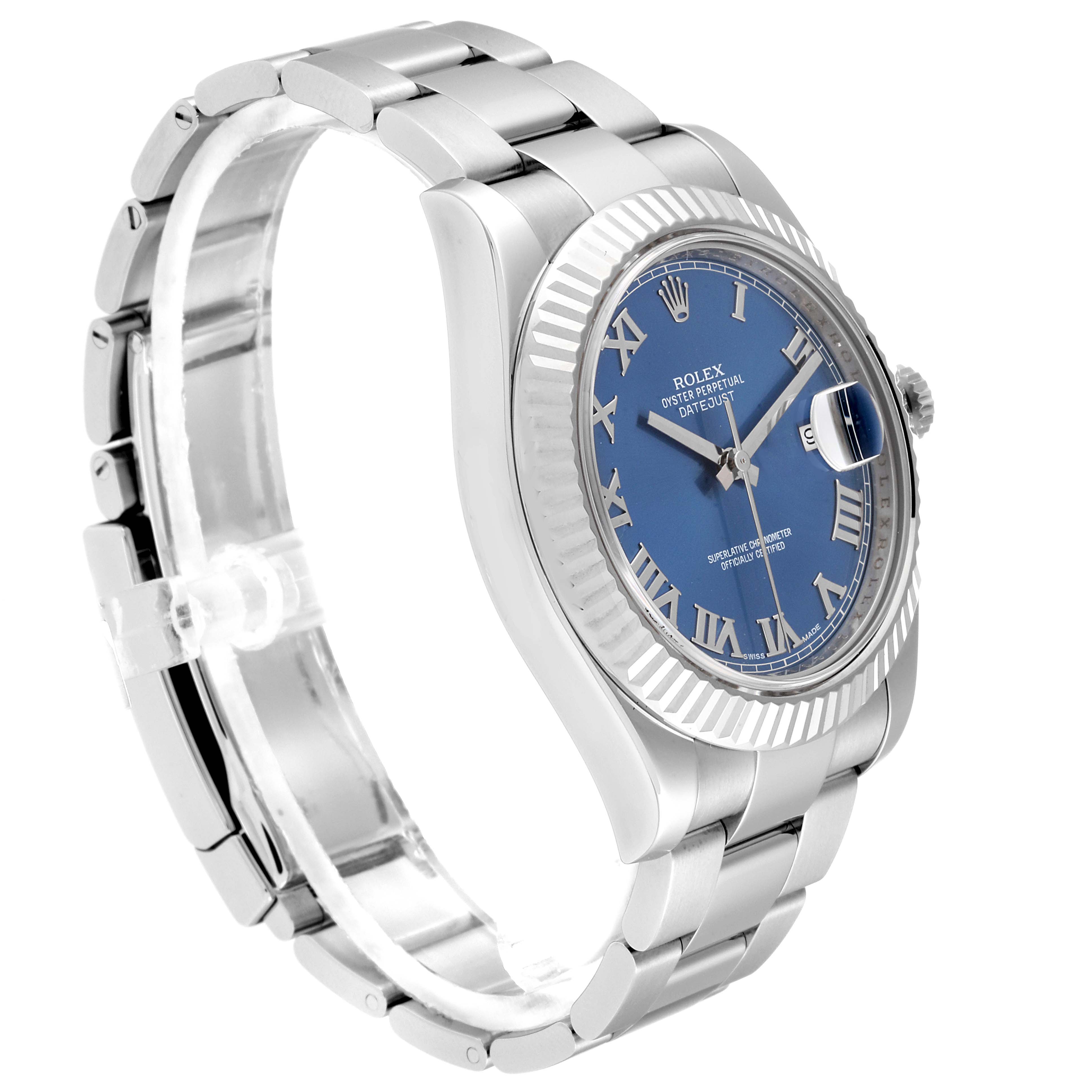 datejust blue roman dial