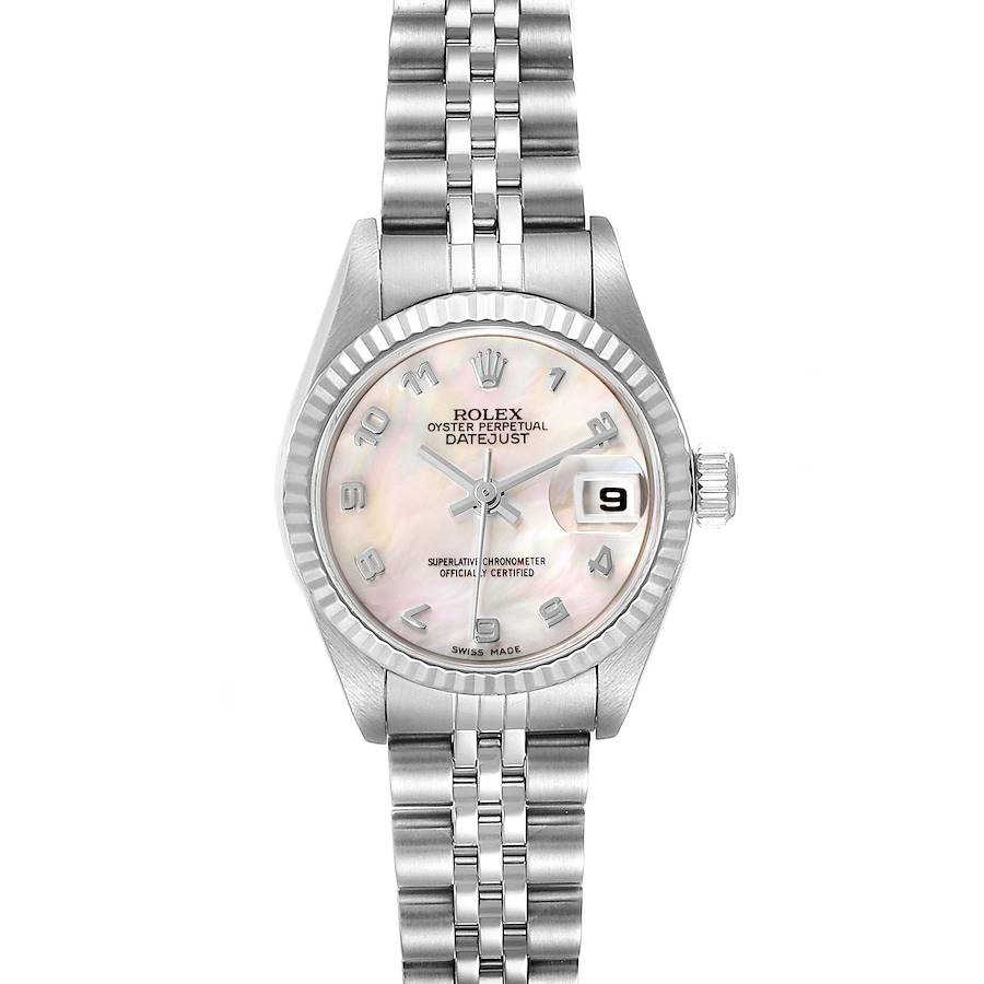 Rolex Datejust Steel White Gold MOP Dial Ladies Watch 79174 Box Papers SwissWatchExpo
