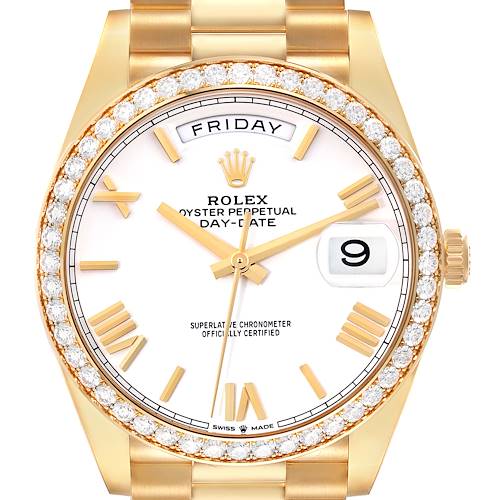 Photo of NOT FOR SALE Rolex Day-Date 40 President Yellow Gold Diamond Bezel Mens Watch 228348 Unworn PARTIAL PAYMENT