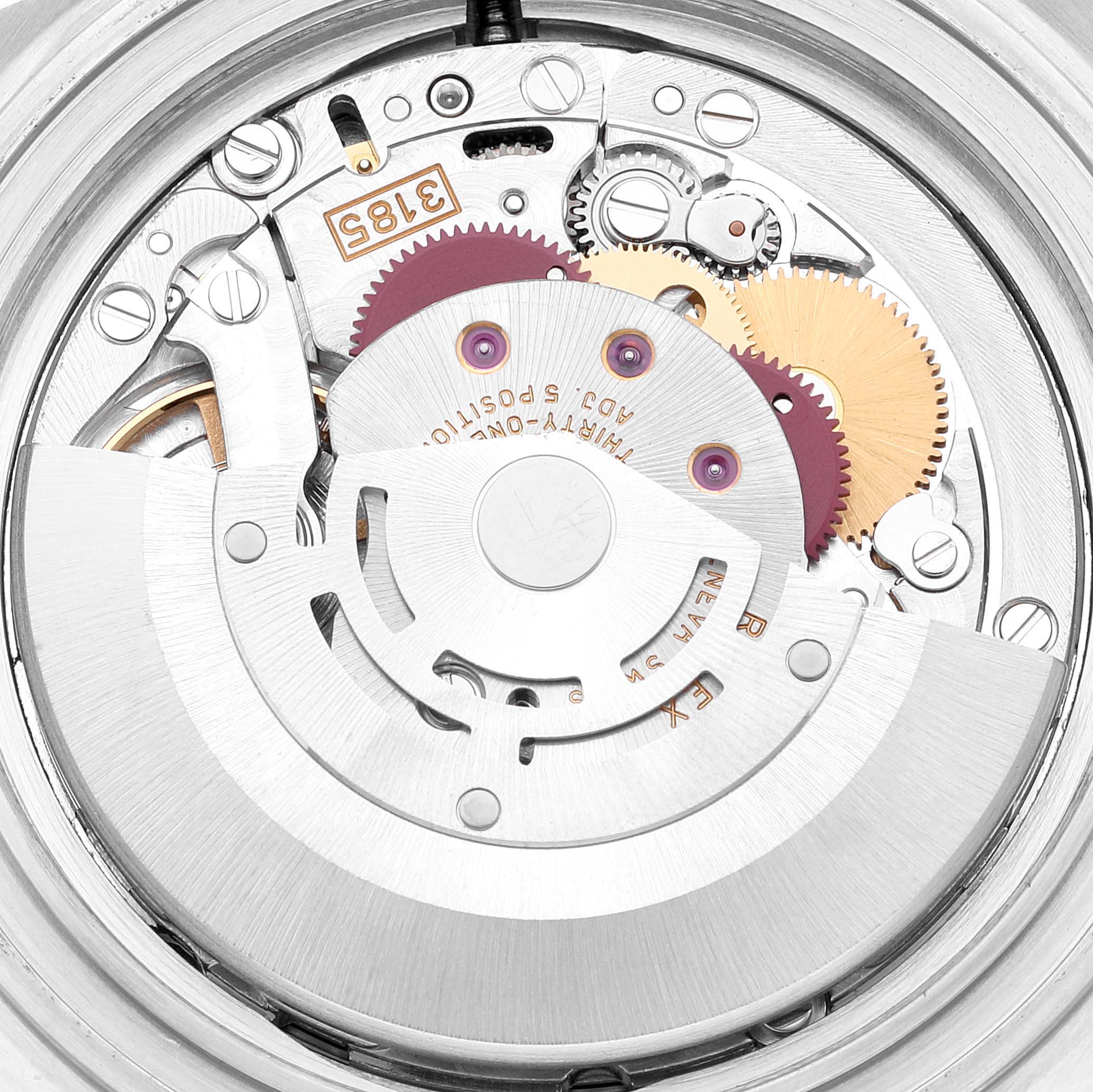 This image shows a close-up of the internal movement parts of a Rolex GMT-Master 16710 Men
s Stainless Steel Black Dial 16710 Men
s Stainless Steel Black Dial watch.