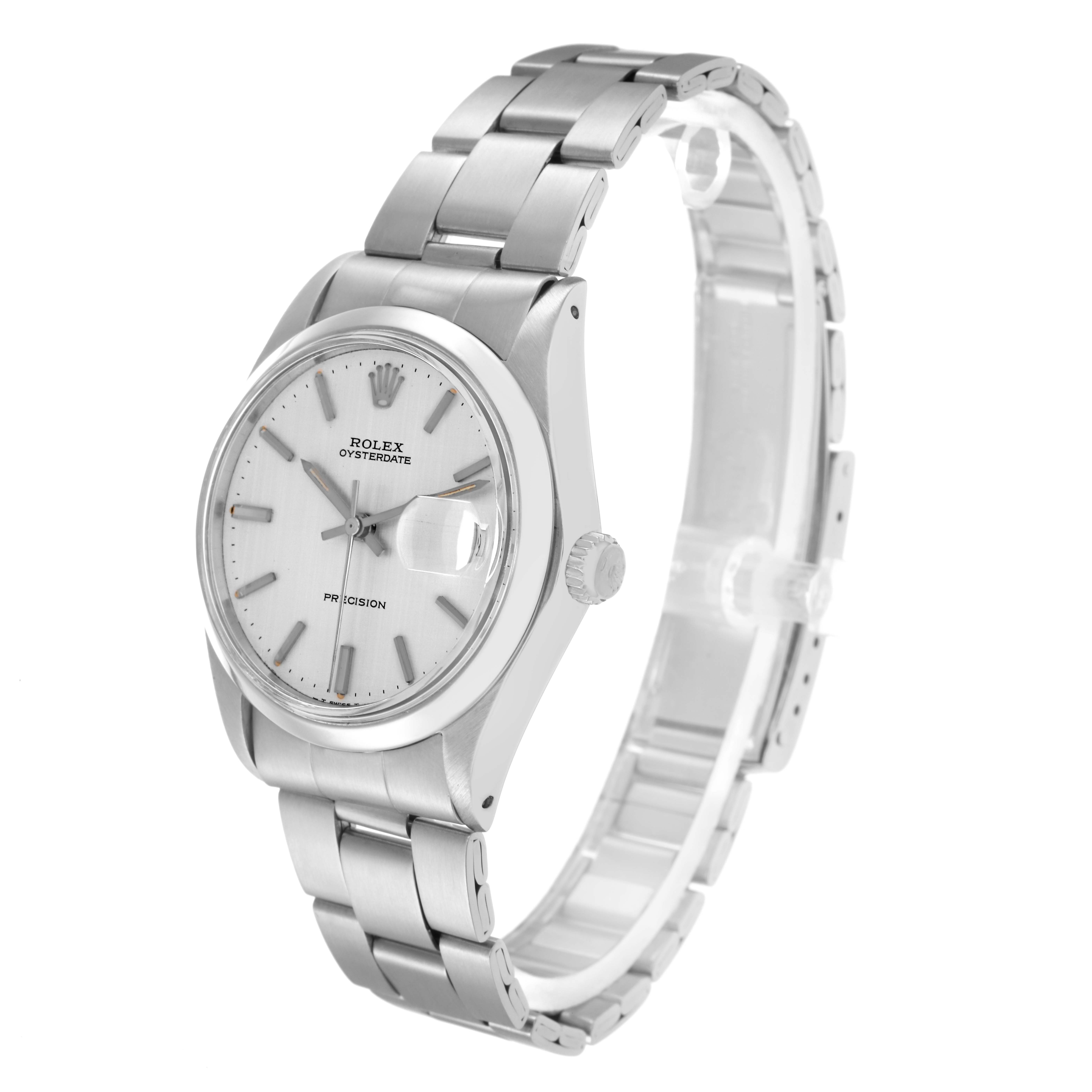 The image shows a Rolex Vintage Collection model 6694 men
s watch at a slight angle, displaying the dial, bracelet, and side crown.