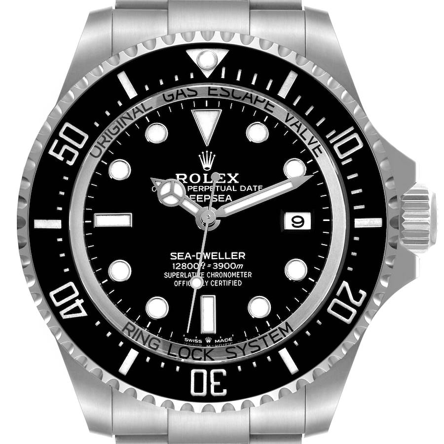 Rolex Seadweller Deepsea 44 Black Dial Steel Mens Watch 136660 Unworn SwissWatchExpo