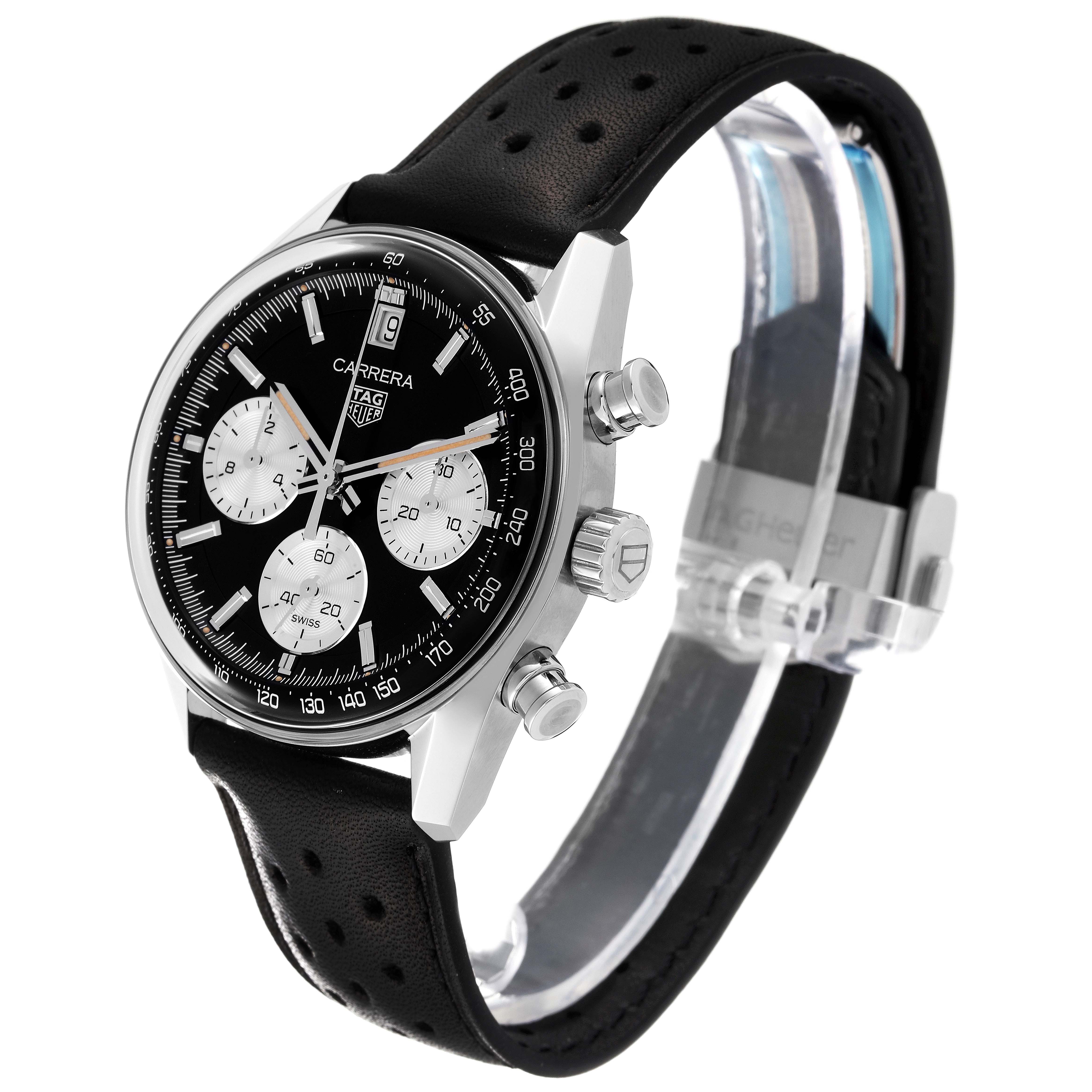 Tag Heuer Carrera Chronograph Reverse Panda Dial Mens Watch CBS2210 Box ...