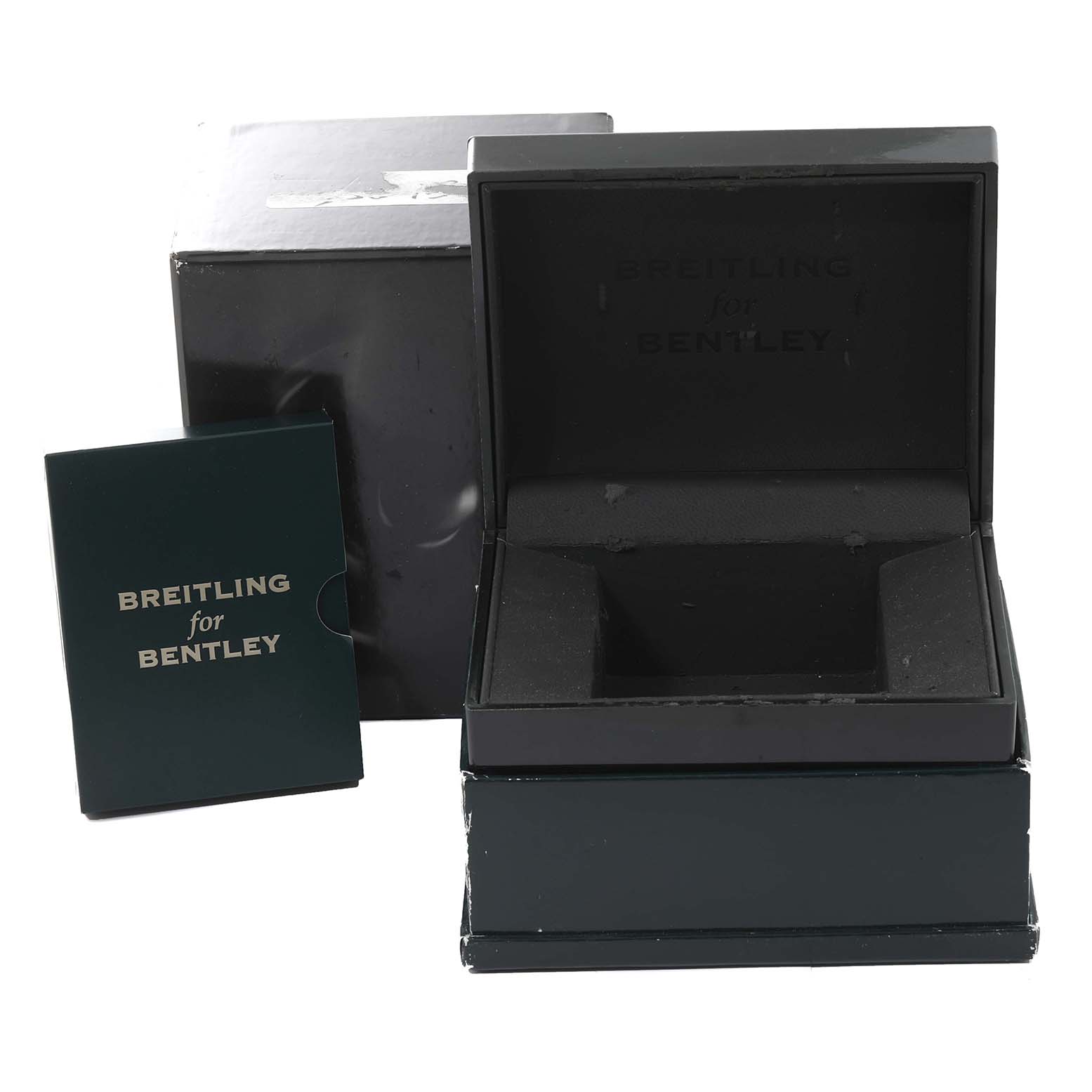 The image shows the open box and booklet for the Breitling Bentley R26362 Men's Rose Gold Brown Dial R26362 Men's Rose Gold Brown Dial watch model.