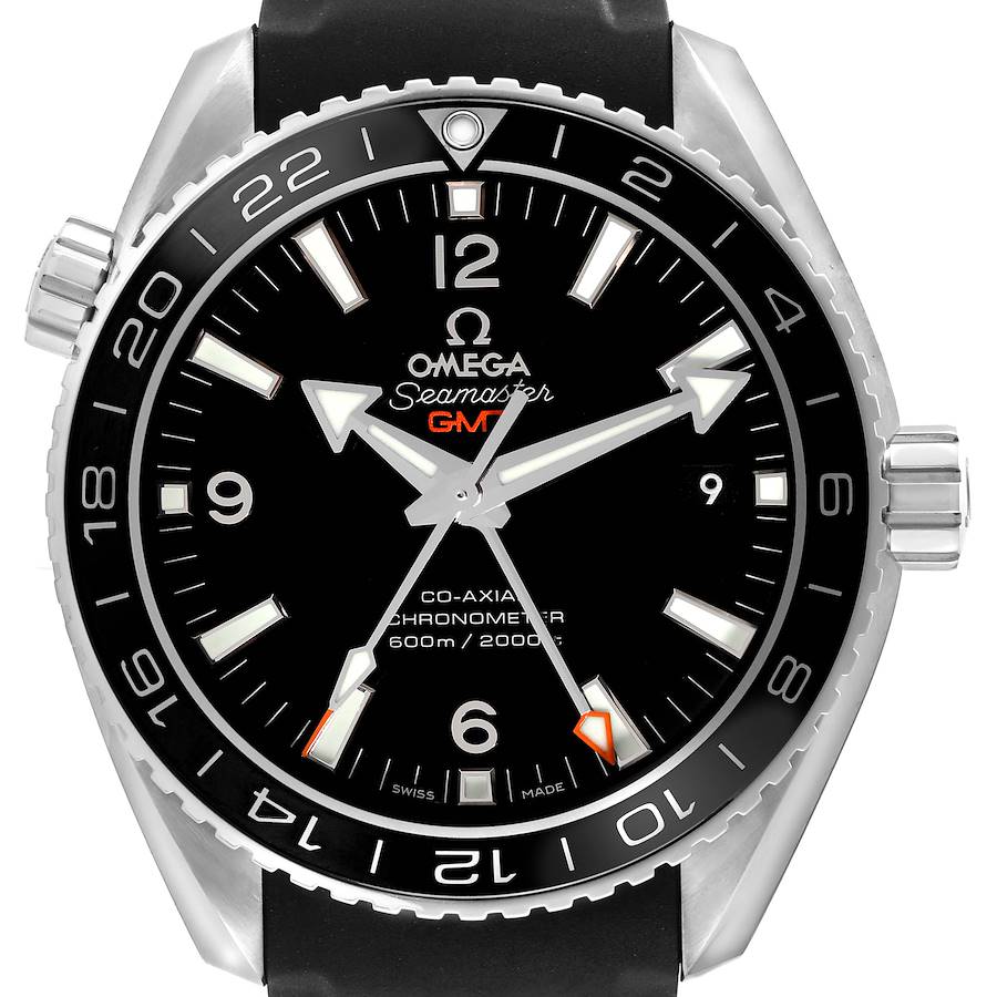 Omega Seamaster Planet Ocean GMT Steel Mens Watch 232.32.44.22.01.001 Box Card SwissWatchExpo