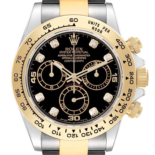 Photo of Rolex Cosmograph Daytona Steel Yellow Gold Black Dial Mens Watch 116503