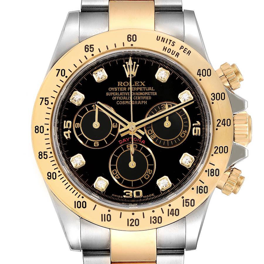 NOT FOR SALE Rolex Daytona Steel Yellow Gold Diamond Chronograph Watch 116523 Box Card PARTIAL PAYMENT, ADD TWO LINKS SwissWatchExpo