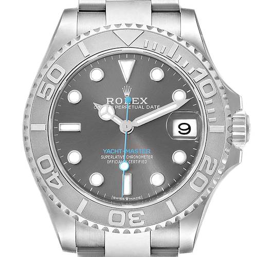 have på hundrede arrangere Rolex Yachtmaster 37 Midsize Steel Platinum Mens Watch 268622 Unworn |  SwissWatchExpo
