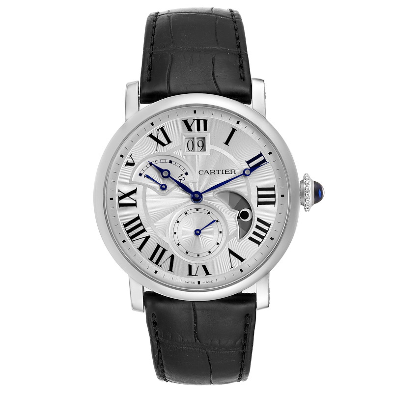 Cartier Rotonde Retrograde GMT Time Zone Steel Mens Watch W1556368 ...