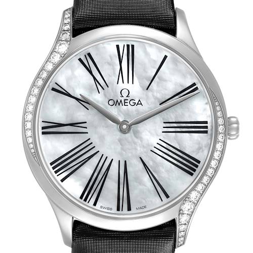 Photo of Omega De Ville Tresor Steel Diamond Ladies Watch 428.17.36.60.05.001 Box Card