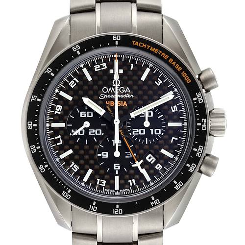 Photo of Omega Speedmaster HB-SIA GMT Titanium Watch 321.90.44.52.01.001 Box Card PARTIAL PAYMENT