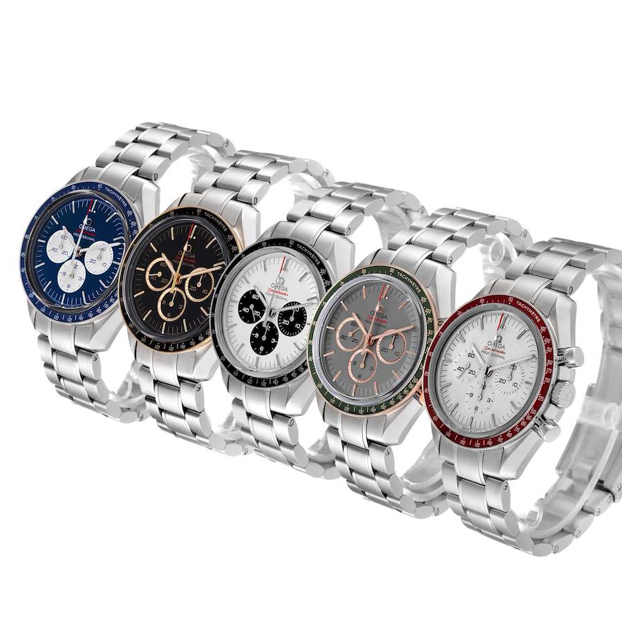 Omega Speedmaster Limited Edition Five Watches Set TOKYO Olympics 2020 522.20.42.30.01.001 Unworn SwissWatchExpo