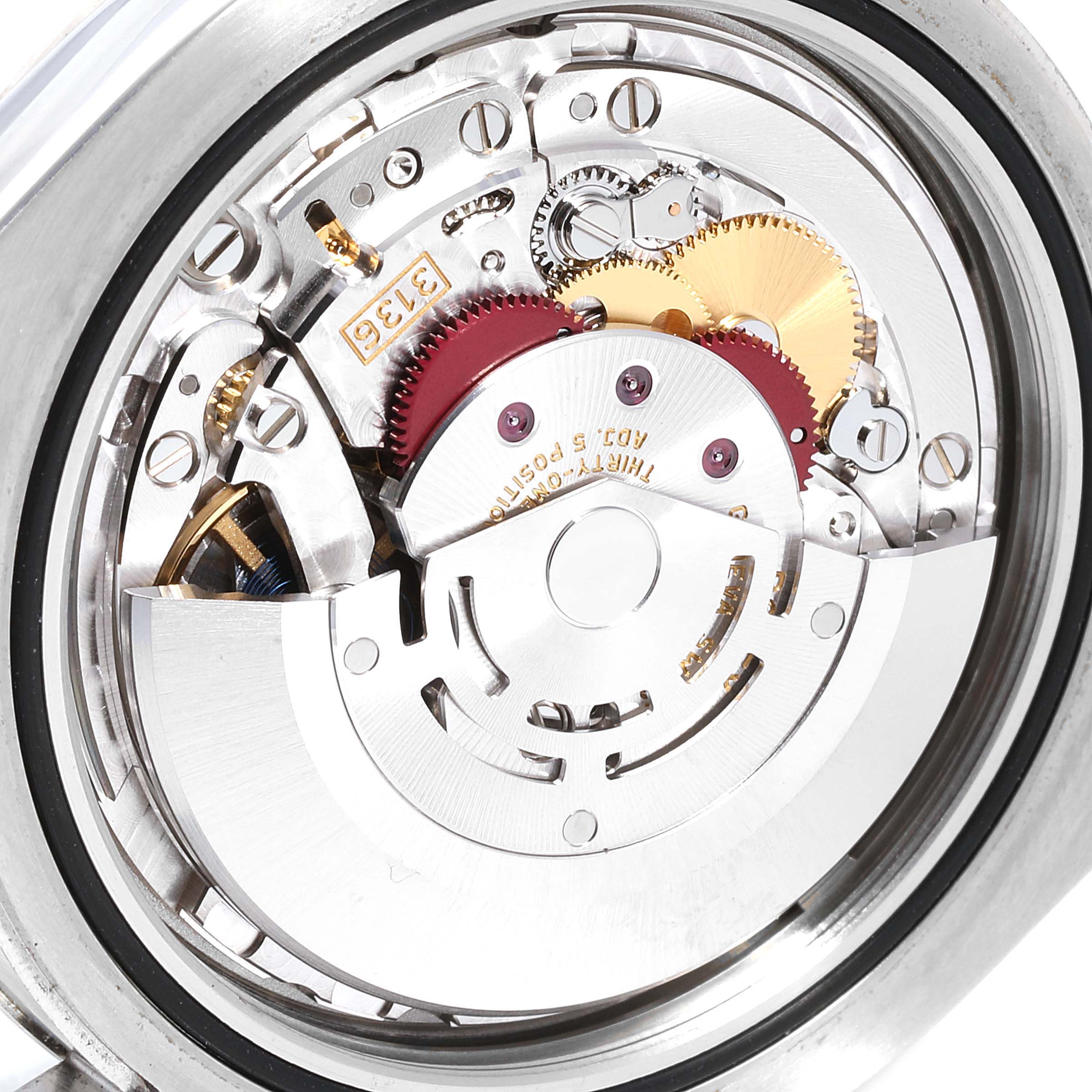 This image shows the inner mechanical movement of the Rolex Datejust 41 116334 Men's Stainless Steel Blue Dial 116334 Men's Stainless Steel Blue Dial watch, viewed from the back.