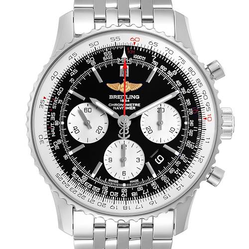 Photo of Breitling Navitimer 01 Black Dial Steel Mens Watch AB0120 Box Papers