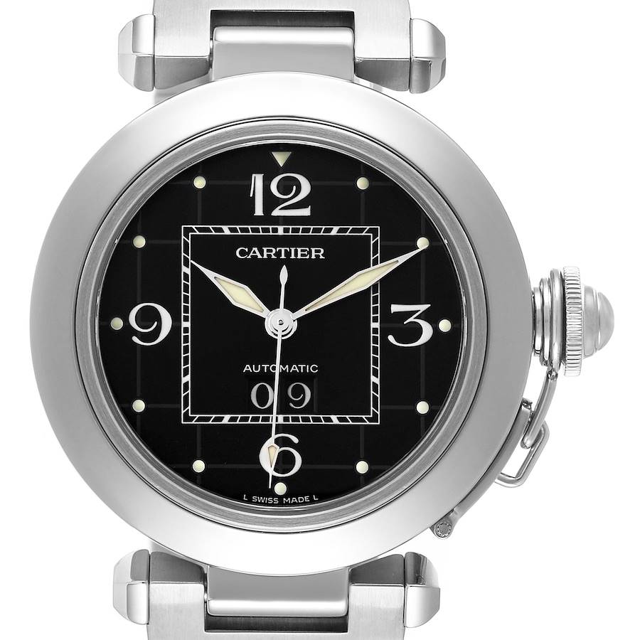 Cartier Pasha C Midsize Black Dial Automatic Ladies Watch W31053M7 SwissWatchExpo