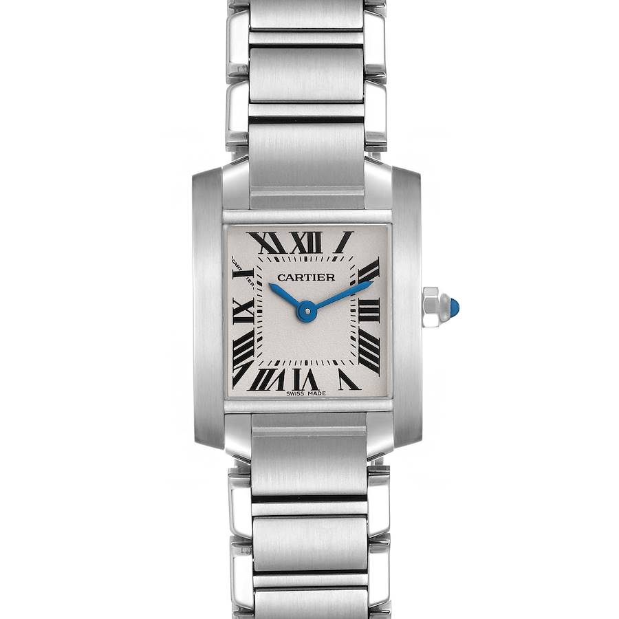 Cartier Tank Francaise Small Silver Dial Steel Ladies Watch W51008Q3 SwissWatchExpo