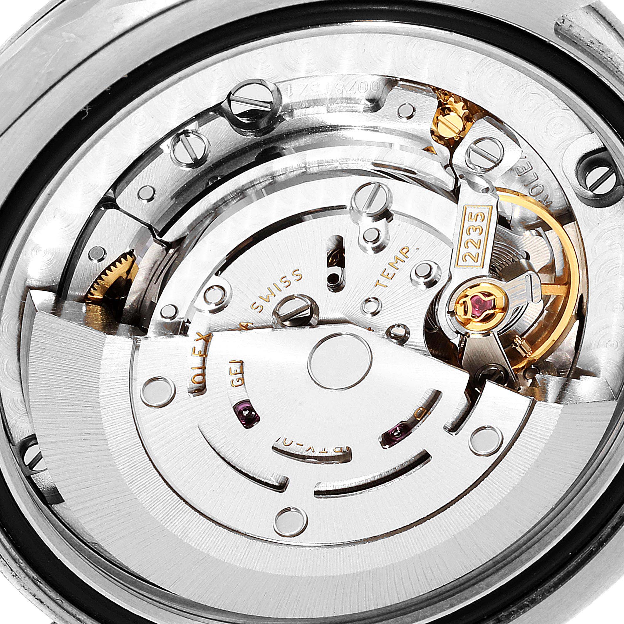 The image shows the movement mechanism of a Rolex Mid-Size 178240 Women
s Stainless Steel Silver Dial 178240 Women
s Stainless Steel Silver Dial watch from a top-down angle.