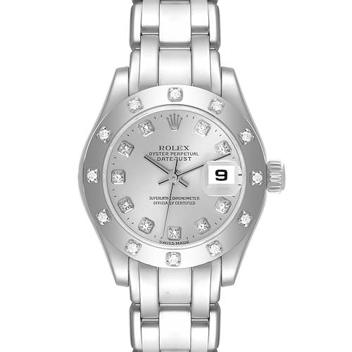 Photo of Rolex Datejust Pearlmaster White Gold Diamond Ladies Watch 80319