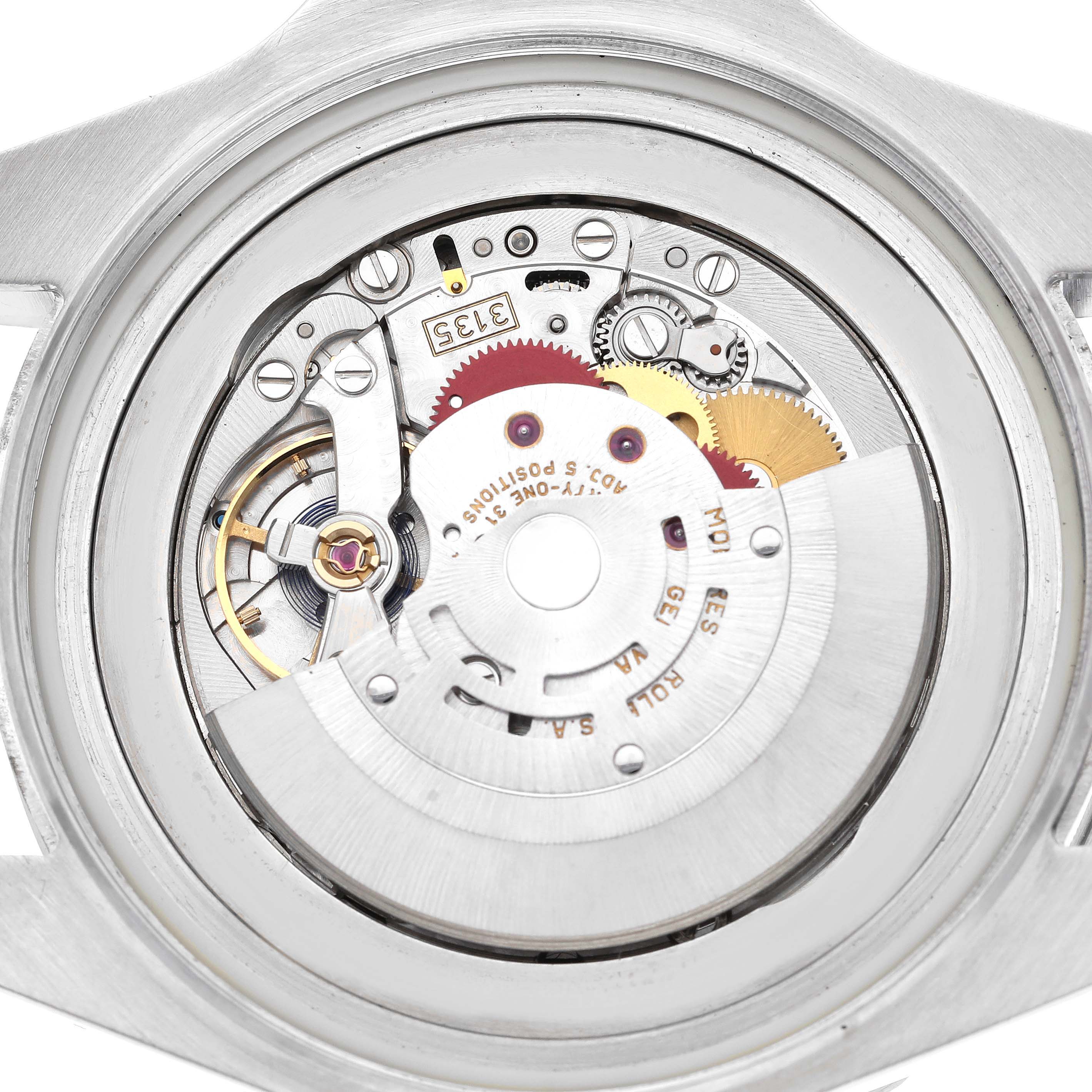 The image shows the back view of the movement mechanism of a Rolex Sea-Dweller 116660 Men
s Stainless Steel Black Dial 116660 Men
s Stainless Steel Black Dial watch.