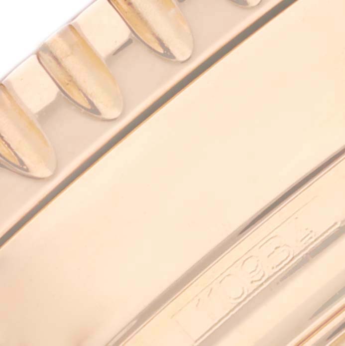 This close-up view of the Breitling Limited Series model shows part of the watch bezel and case.