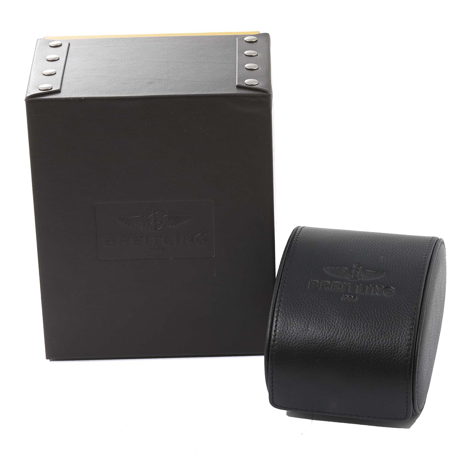 The image shows the packaging and storage case of a Breitling Limited Series model watch.