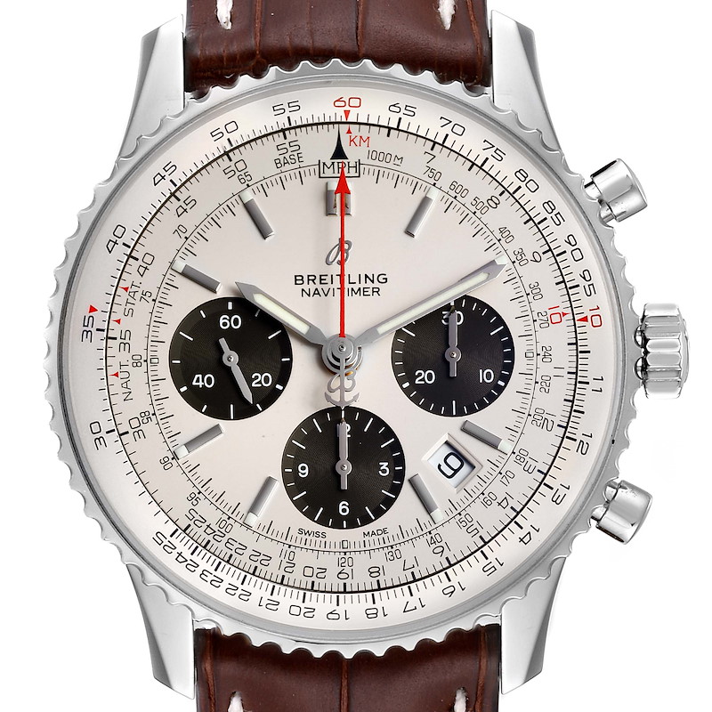 Breitling Navitimer 01 Panda Dial Automatic Steel Mens Watch AB0120 Box ...
