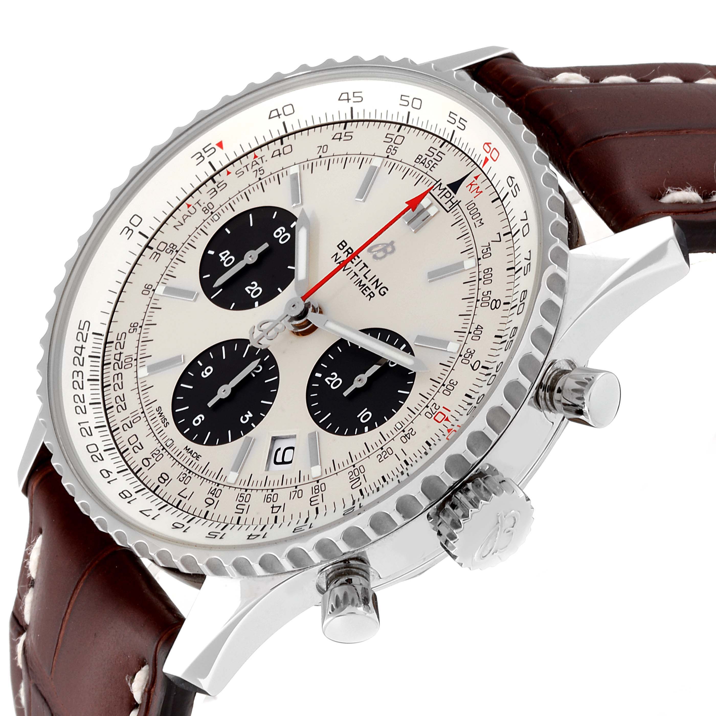 Breitling Navitimer 01 Panda Dial Automatic Steel Mens Watch AB0120 Box ...