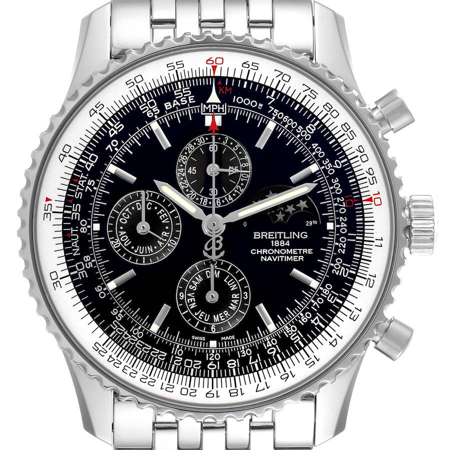 Breitling Navitimer 1461 Chrono Moonphase Limited Edition Watch A19370 SwissWatchExpo