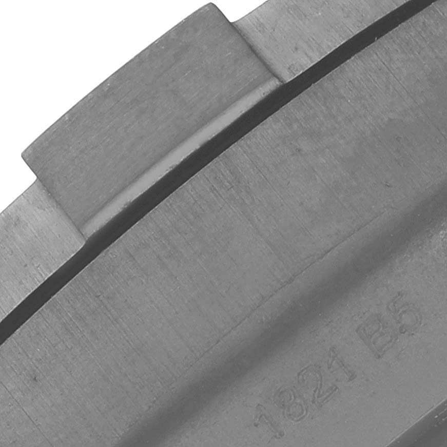 The image shows a close-up of the side profile of a component, possibly the bezel or caseback, of a Breitling Avenger V13375 Mens Titanium Blue Dial.