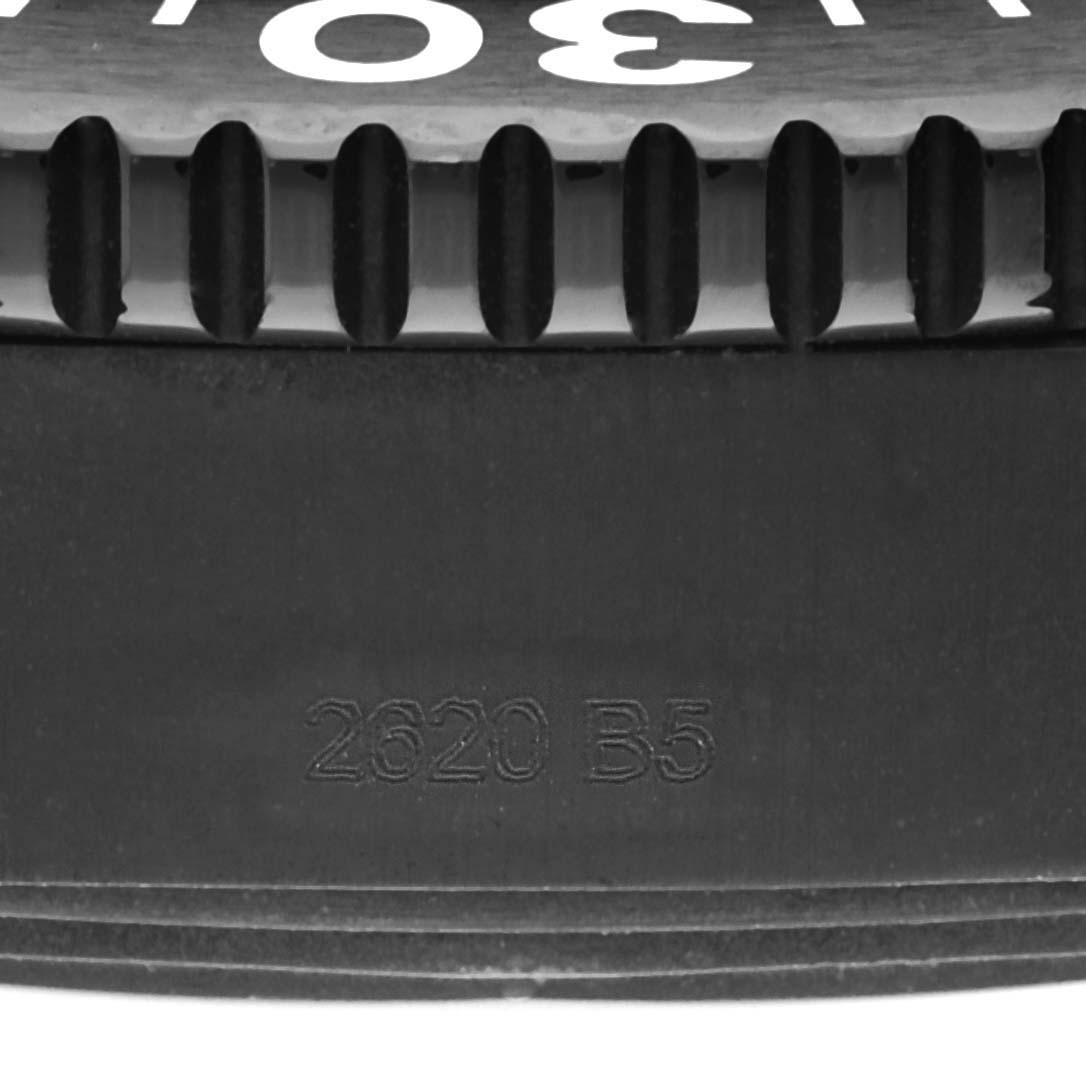 The image shows a close-up of the side bezel of a Breitling Superocean M17393 Men's Stainless Steel Black Dial M17393 Men's Stainless Steel Black Dial watch, displaying part of its engravings and knurled edge.