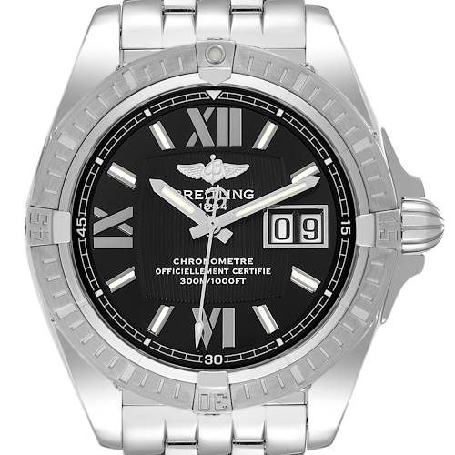 Photo of Breitling Windrider Cockpit Black Dial Steel Mens Watch A49350