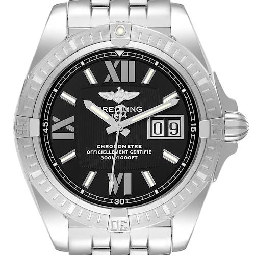 Photo of Breitling Windrider Cockpit Black Dial Steel Mens Watch A49350