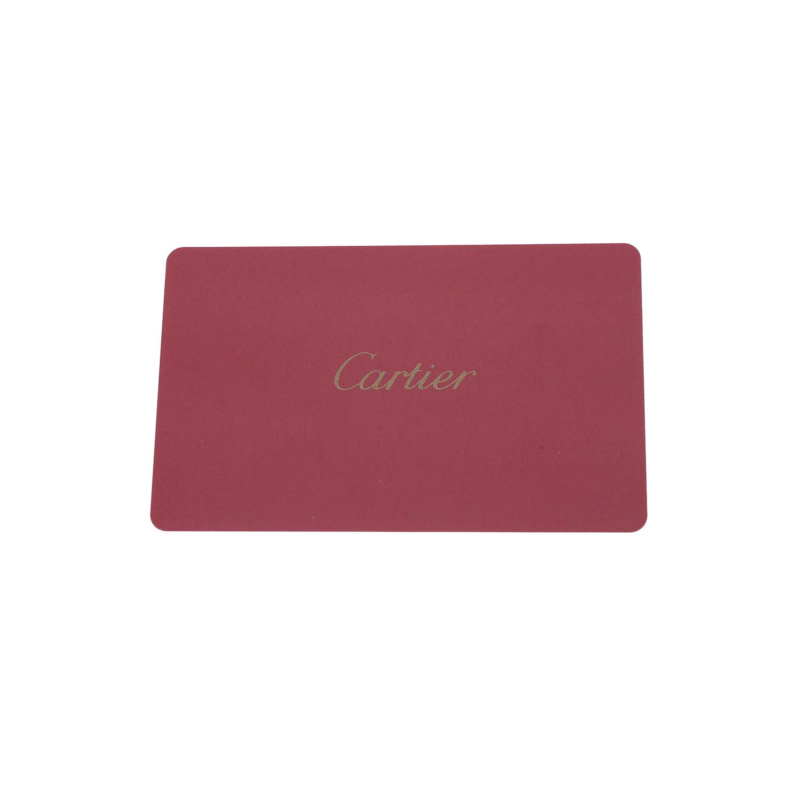The image shows a Cartier accessory card for the Ballon Bleu model, viewed from above.