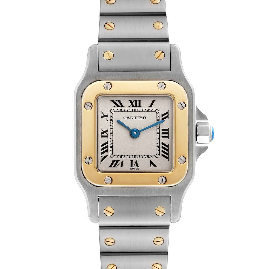 Cartier Santos Galbee Small Steel Yellow Gold Ladies Watch W20012C4 SwissWatchExpo