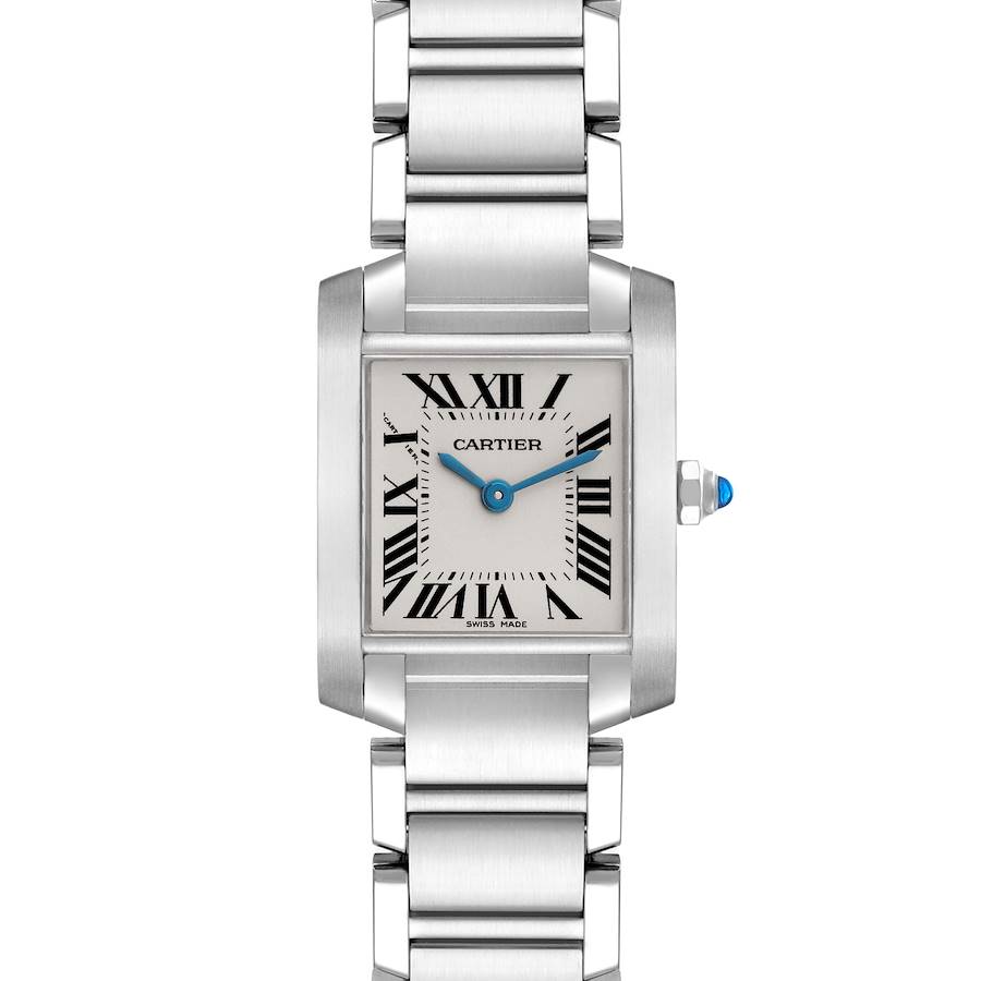 Cartier Tank Francaise Small Silver Dial Steel Ladies Watch W51008Q3 SwissWatchExpo