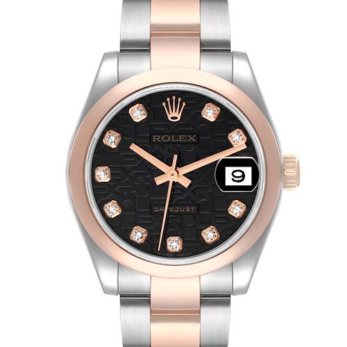 Photo of Rolex Datejust Steel Rose Gold Diamond Ladies Watch 178241 Box Papers