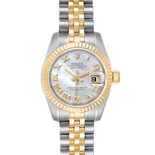 Photo of Rolex Datejust Steel Yellow Gold Mother of Pearl Ladies Watch 179173