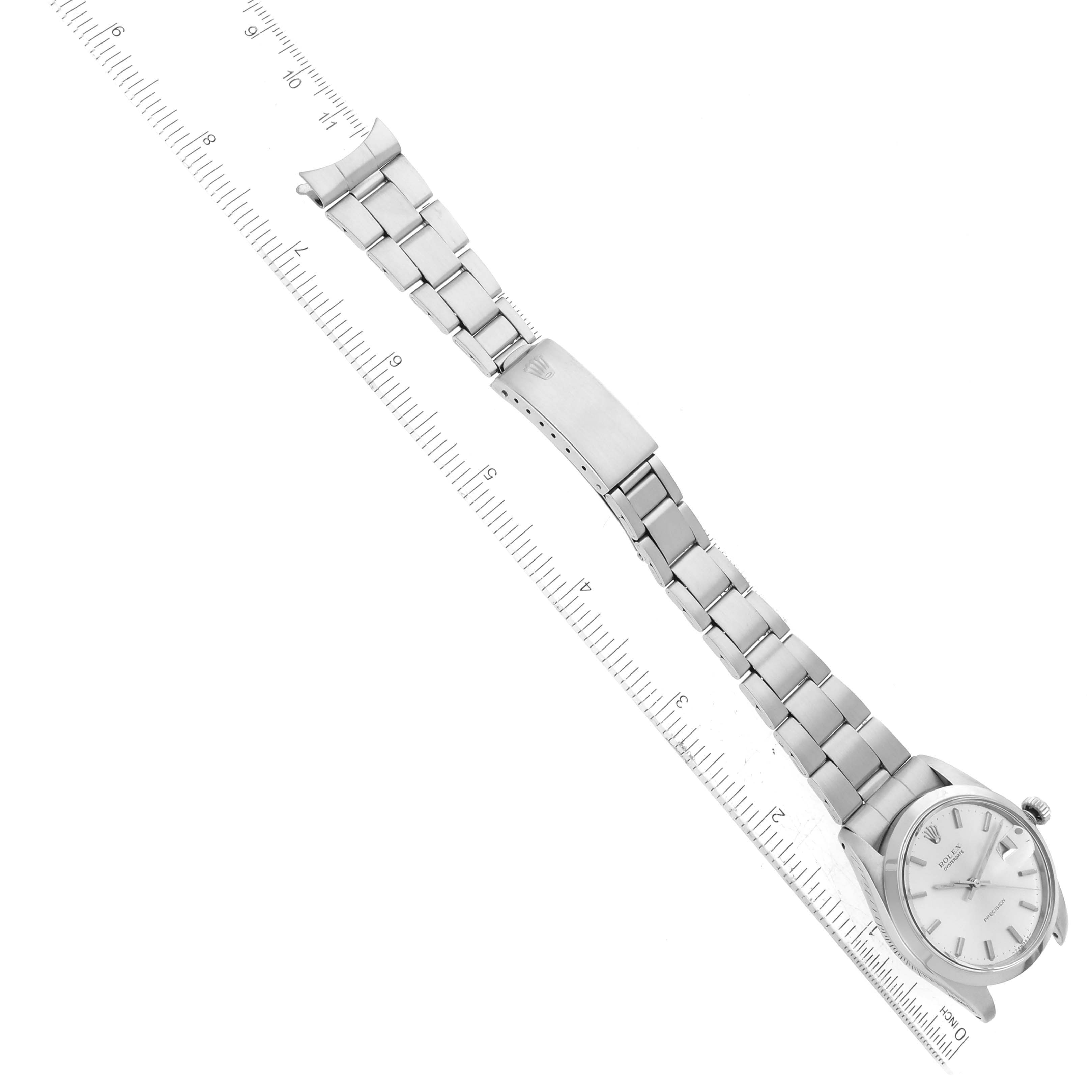 The image shows a Rolex Vintage Collection 6694 Men's Stainless Steel Silver Dial 6694 Men's Stainless Steel Silver Dial watch laid flat, with the watch face and metal bracelet fully visible.