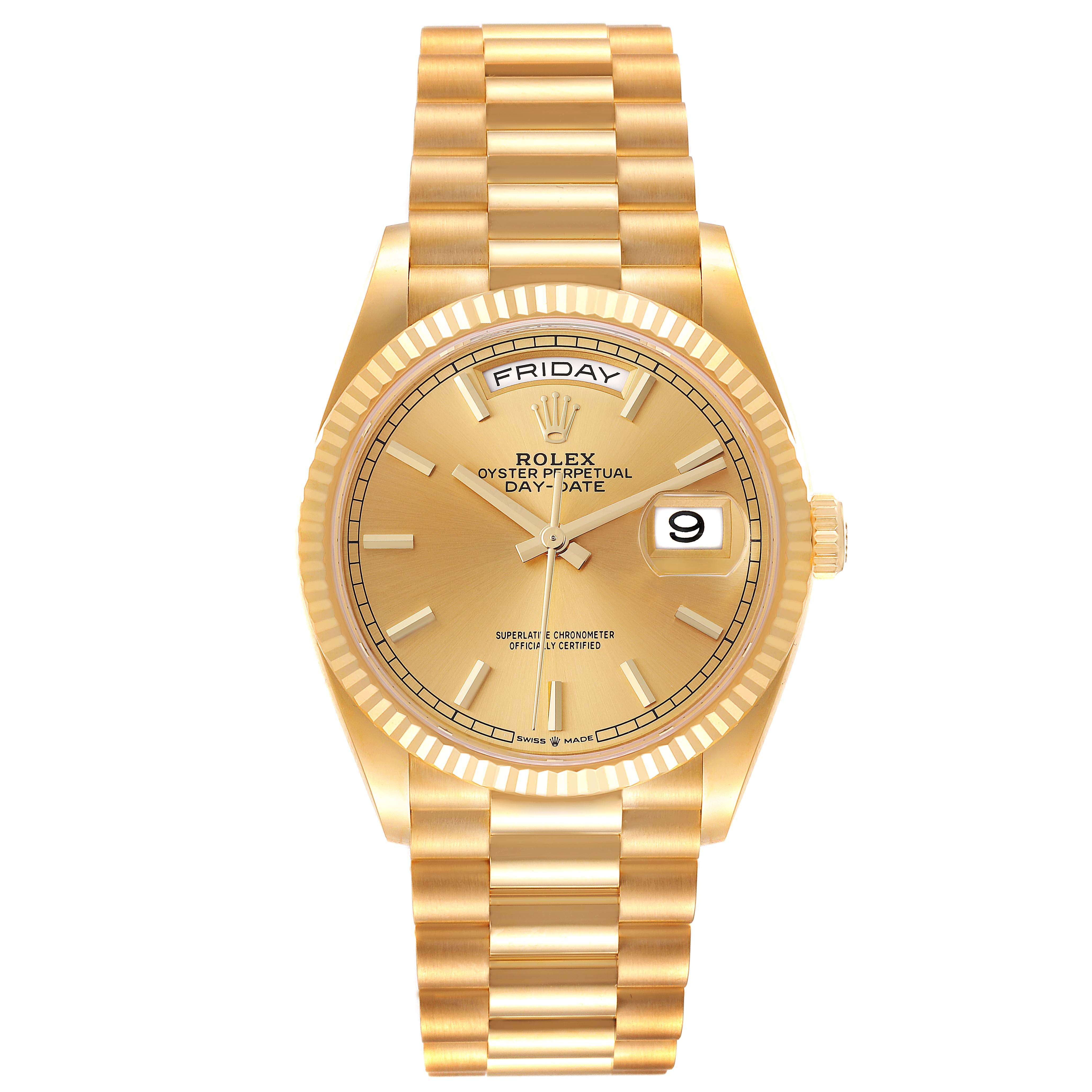 NOT FOR SALE Rolex President Day-Date Yellow Gold Mens Watch 128238 ...