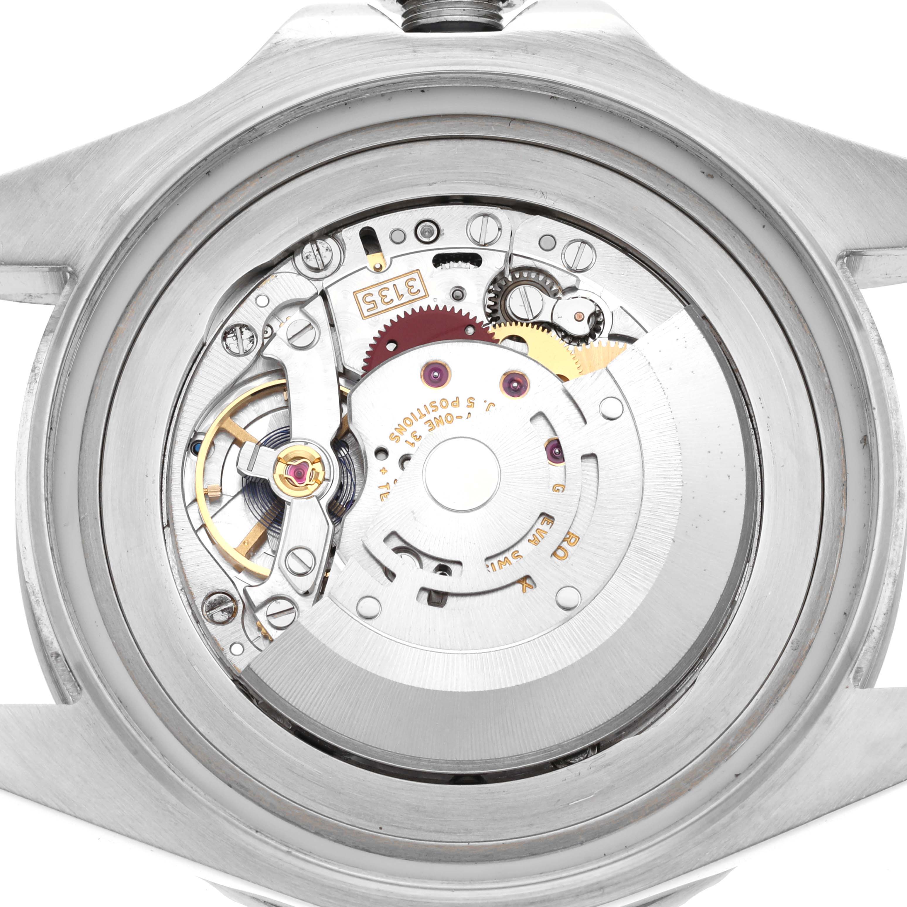 This image shows the movement mechanism and internal components of the Rolex Sea-Dweller 116660 Men
s Stainless Steel Black Dial 116660 Men
s Stainless Steel Black Dial watch, viewed from the back.