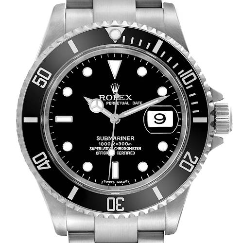 Photo of Rolex Submariner Date Black Dial Steel Mens Watch 16610